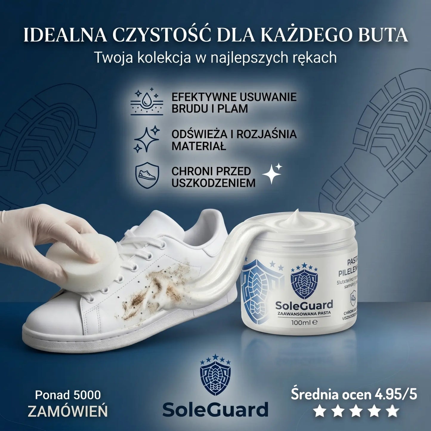 SoleGuard - Pasta przywracająca biel Twoich butów!